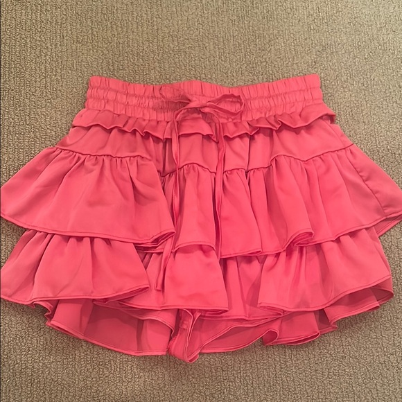 Day + Moon Dresses & Skirts - Day + Moon Pink Ruffle Mini Skirt